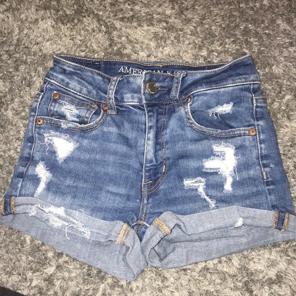 american eagle  high waisted jean shorts size 00